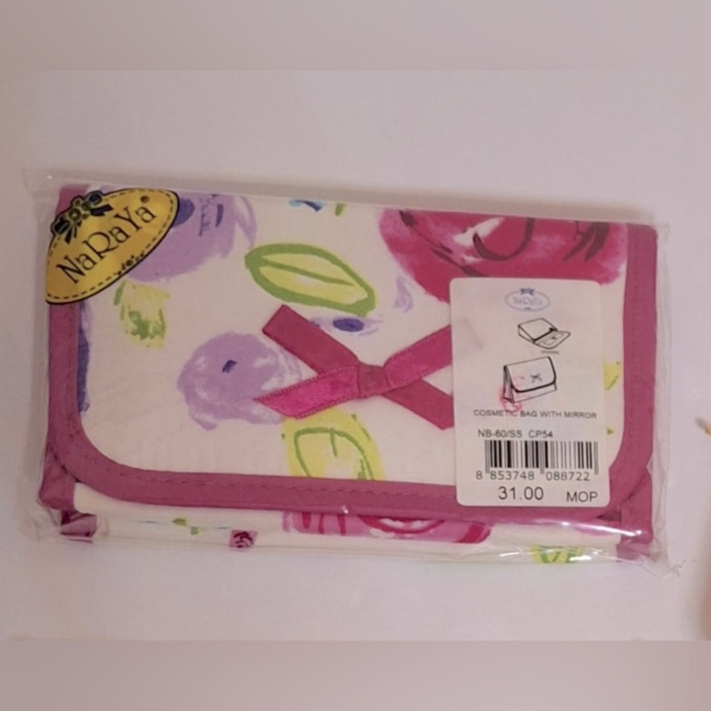 NWT Naraya Floral Cosmetic Bag